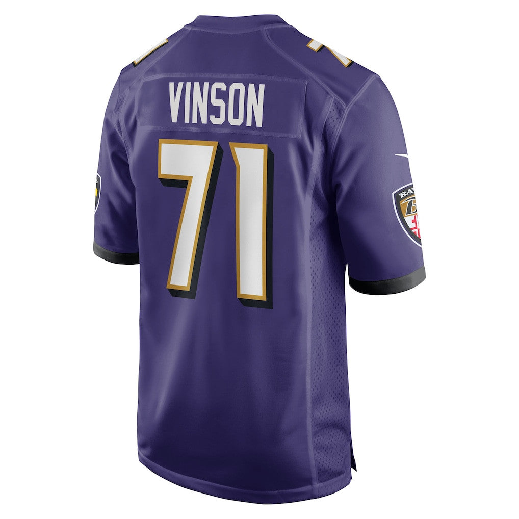 Carson Vinson 71 Baltimore Ravens Team Game Men Jersey - Purple