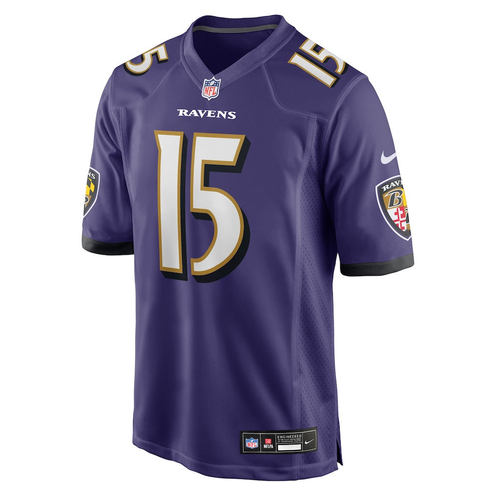 Cooper Rush 15 Baltimore Ravens Team Game Men Jersey - Purple