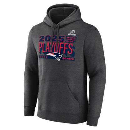 New England Patriots 2025 NFL Playoffs Ready Hoodie - Charcoal