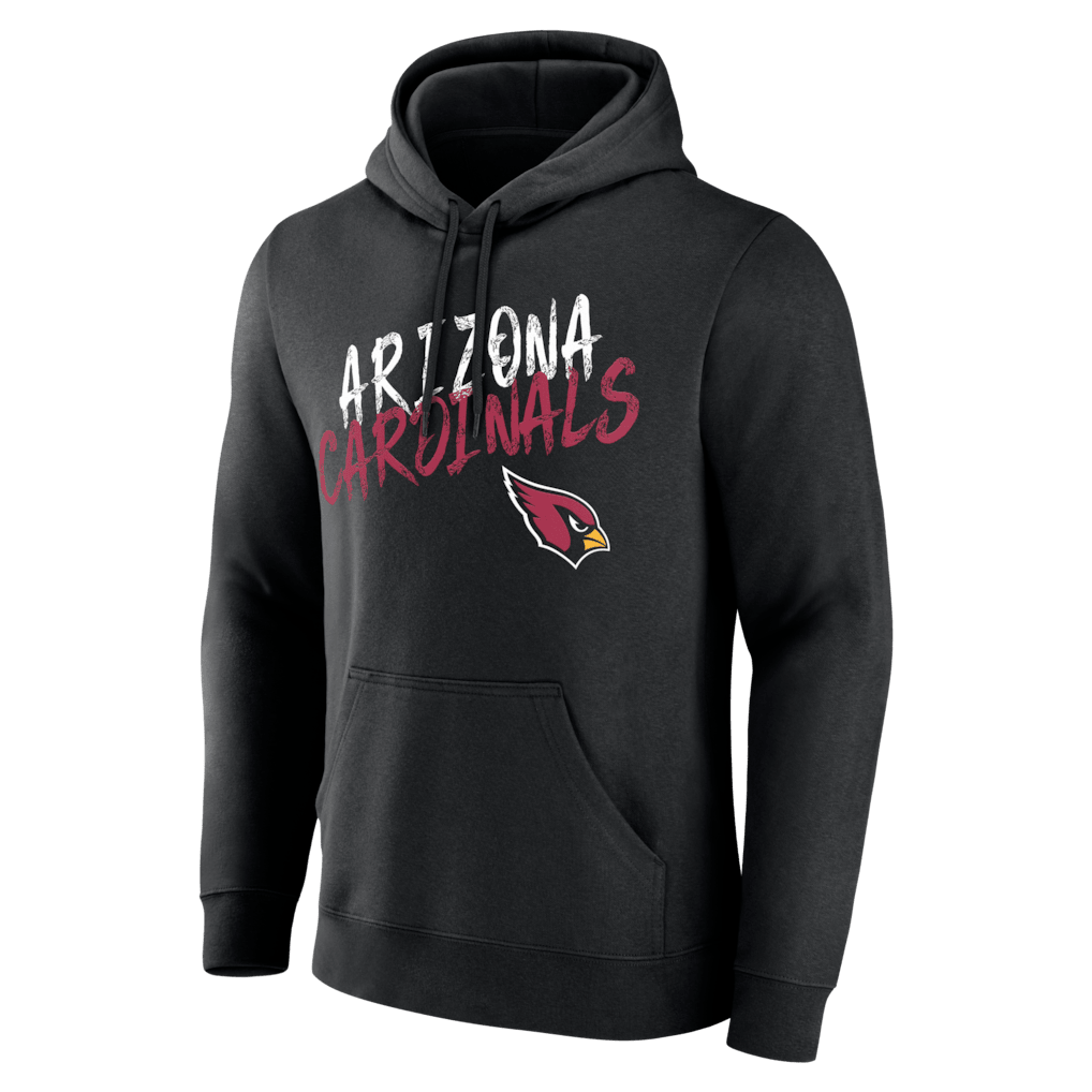 Arizona Cardinals Hustle Custom Name & Number Hoodie - Black