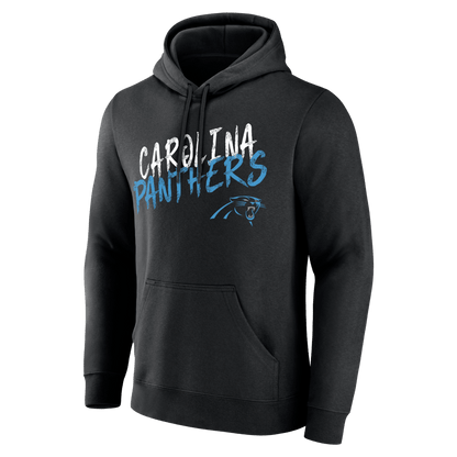 Carolina Panthers Hustle Custom Name & Number Hoodie - Black