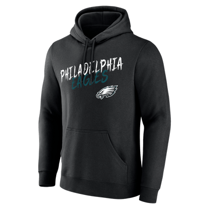 Philadelphia Eagles Hustle Custom Name & Number Hoodie - Black