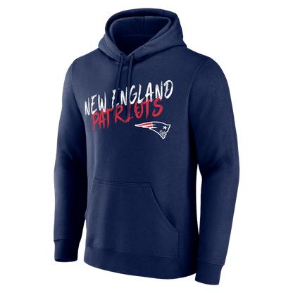 New England Patriots Hustle Custom Name & Number Hoodie - Navy