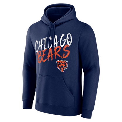 Chicago Bears Hustle Custom Name & Number Hoodie - Navy