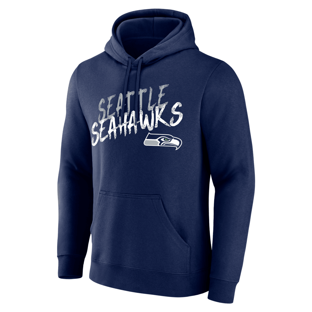 Seattle Seahawks Hustle Custom Name & Number Hoodie - Navy