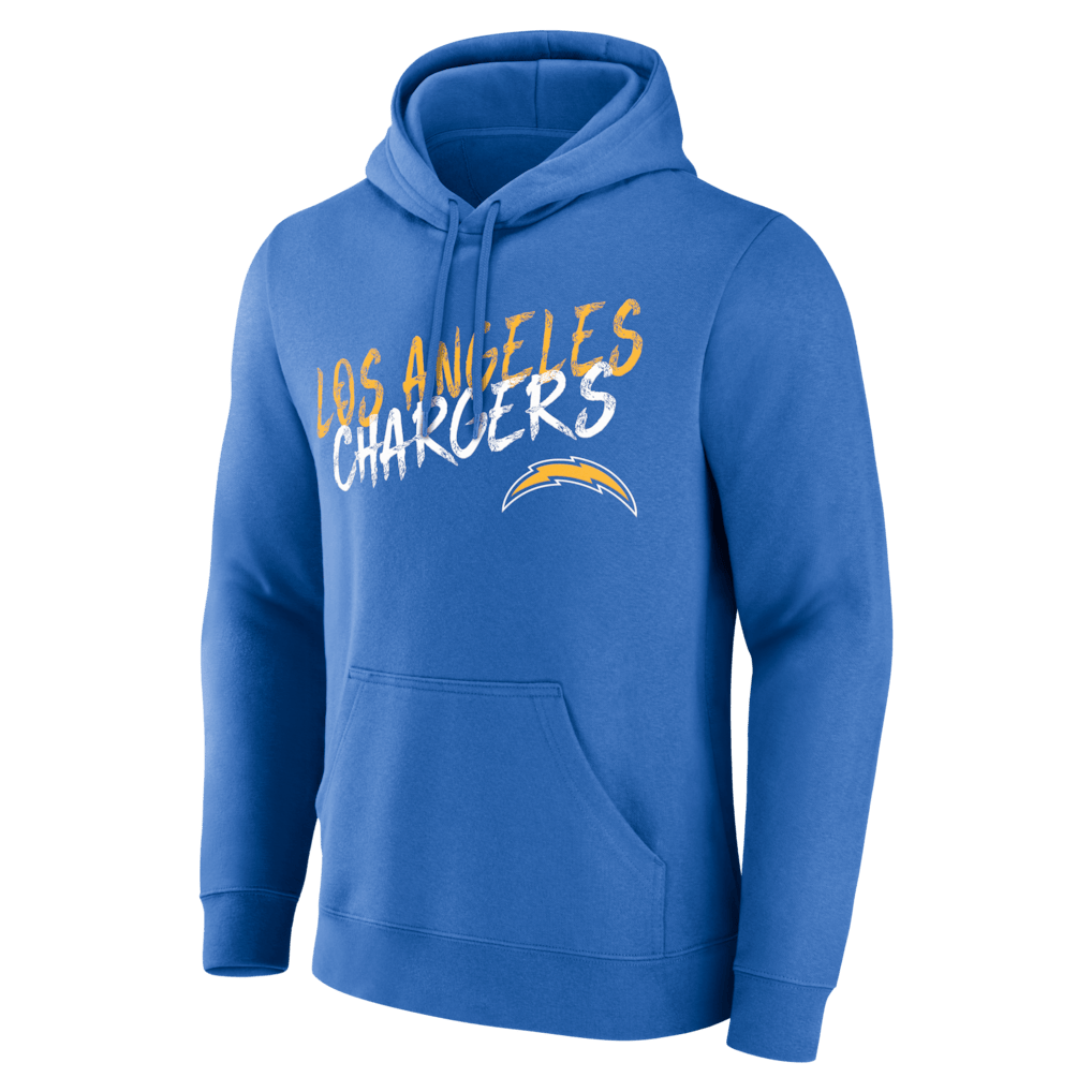 Los Angeles Chargers Hustle Custom Name & Number Hoodie - Powder Blue