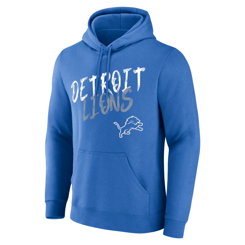 Detroit Lions Hustle Custom Name & Number Hoodie - Blue