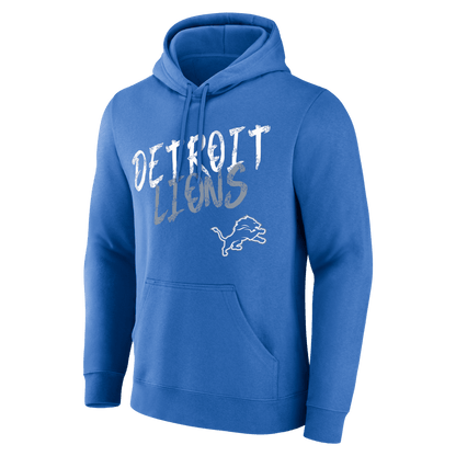 Detroit Lions Hustle Custom Name & Number Hoodie - Blue