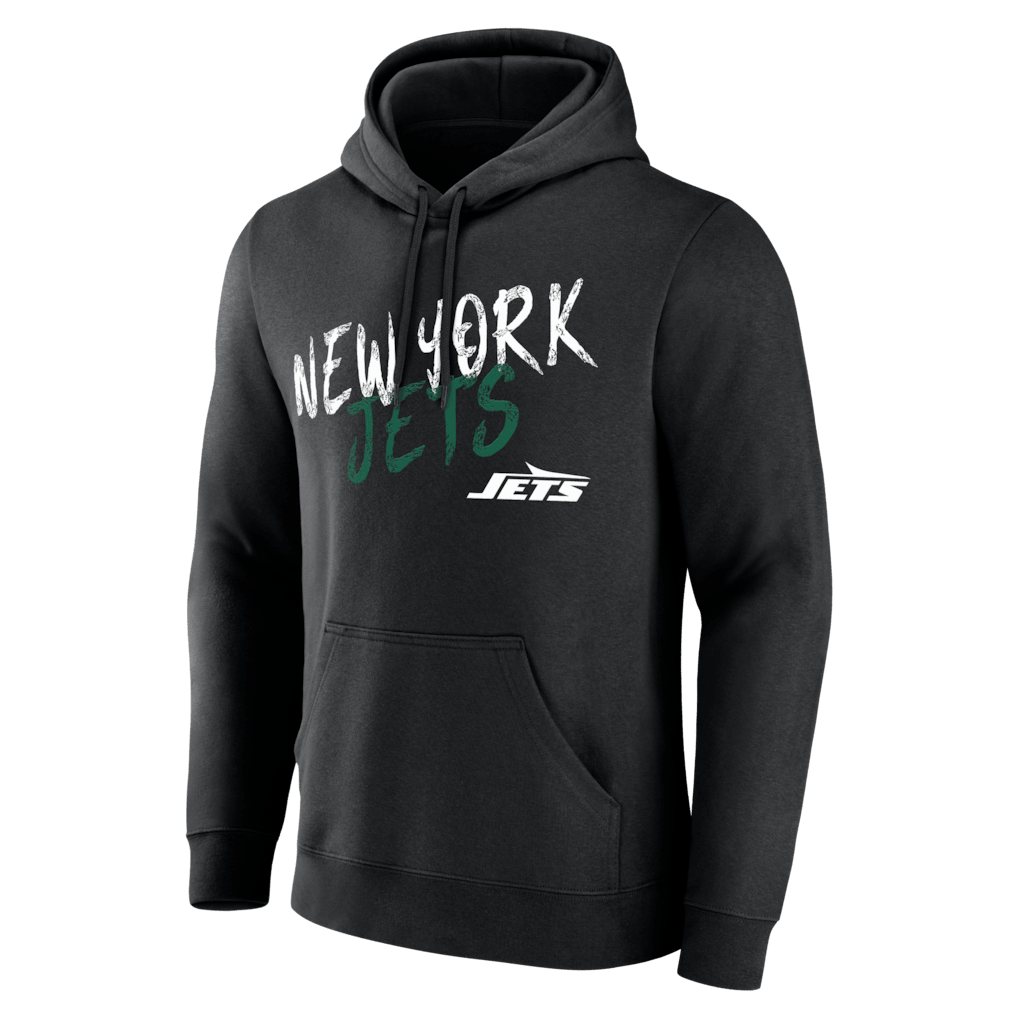 New York Jets Hustle Custom Name & Number Hoodie - Black