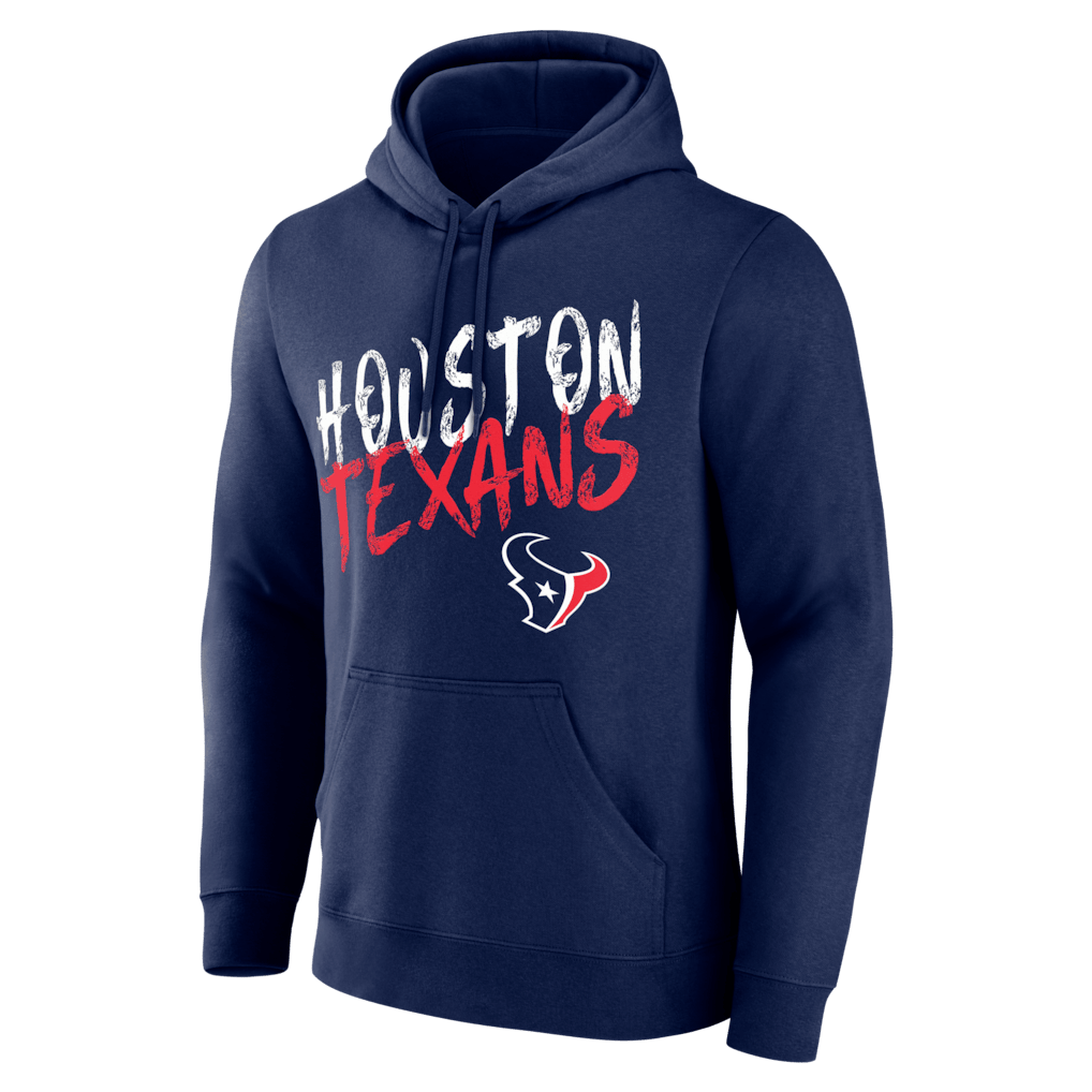 Houston Texans Hustle Custom Name & Number Hoodie - Navy