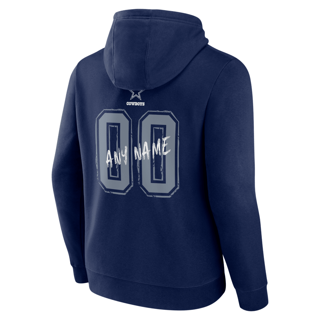 Dallas Cowboys Hustle Custom Name & Number Hoodie - Navy