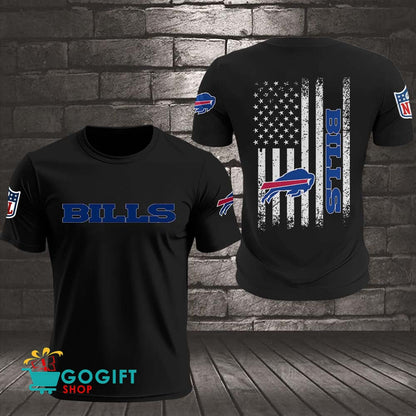 Buffalo Bills US Flag Vintage Style All Over Printed T-shirt
