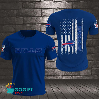 Buffalo Bills US Flag Vintage Style All Over Printed T-shirt
