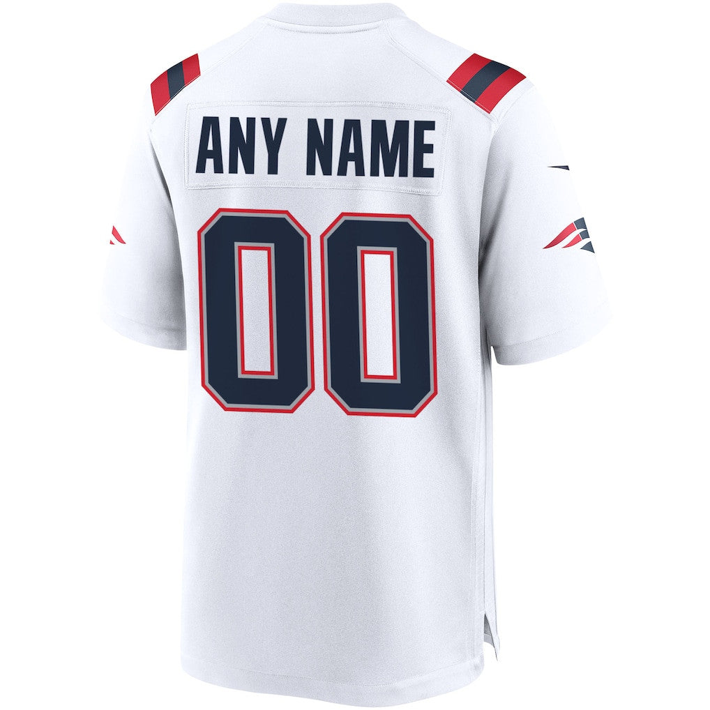 New England Patriots 2026 Super Bowl LX Custom Game Jersey - White