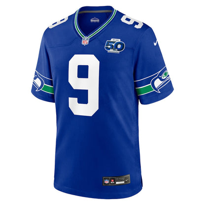 Seattle Seahawks Kenneth Walker III 9 Alternate 50th Season Game Jersey - Royal