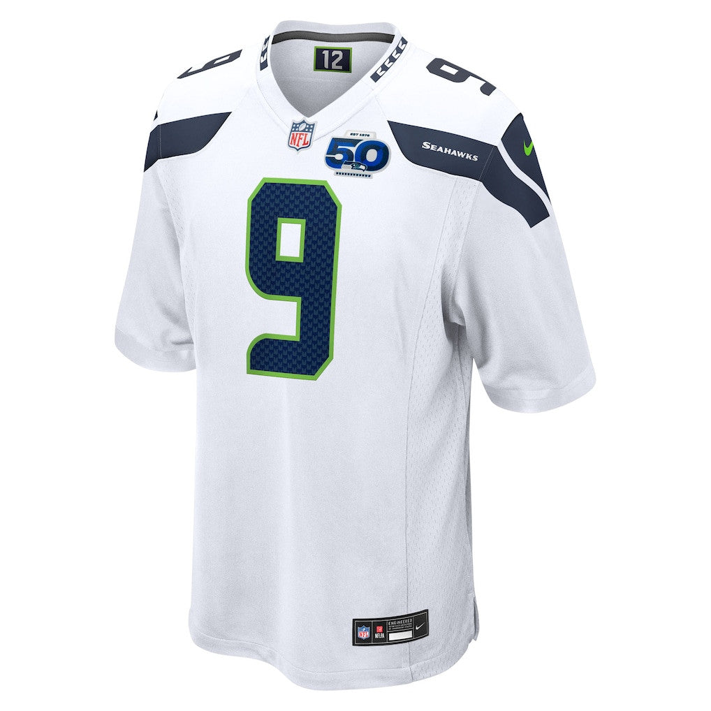 Seattle Seahawks Kenneth Walker III 9 50th Season Game Jersey - White