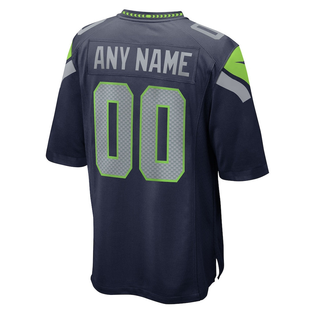 Seattle Seahawks College Navy 50th Season Team Custom Game Jersey