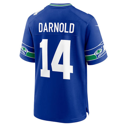 Seattle Seahawks Sam Darnold 14 Royal Alternate 50th Season Game Jersey