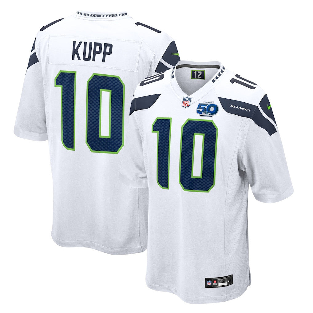 Cooper Kupp 10 Seattle Seahawks 50th Season Game Jersey - White