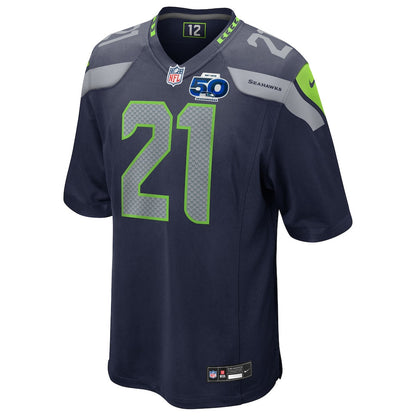 Devon Witherspoon 21Seattle Seahawks College Navy 50th Season Game Jersey