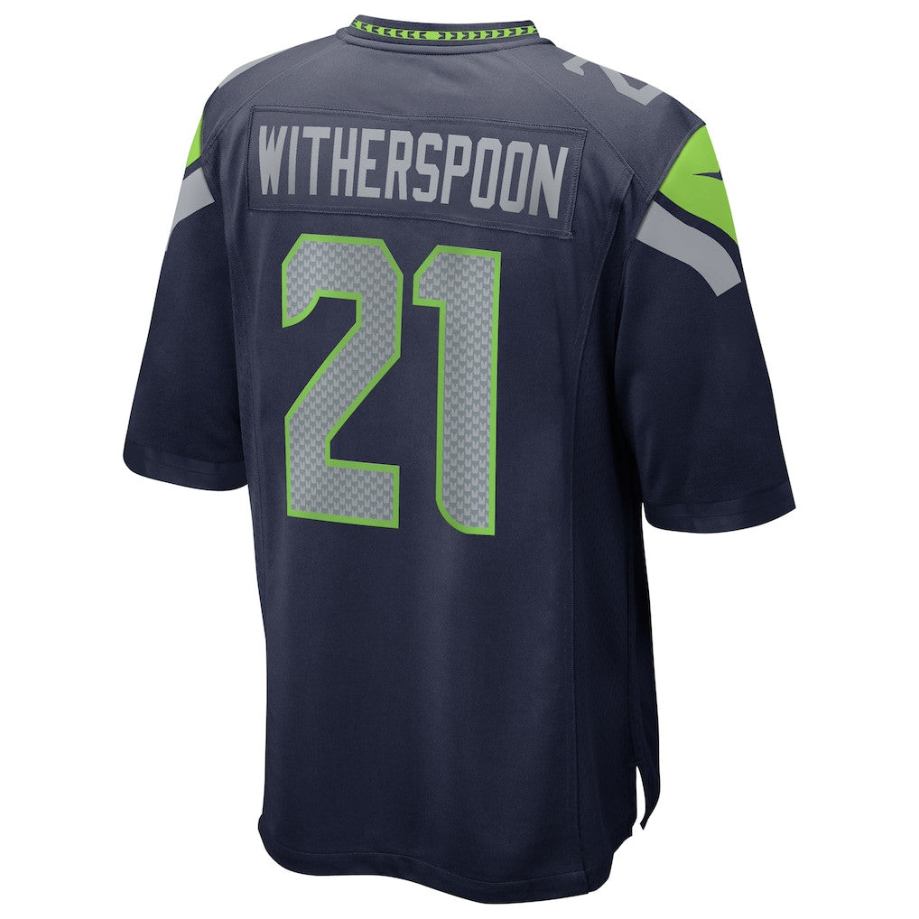 Devon Witherspoon 21Seattle Seahawks College Navy 50th Season Game Jersey
