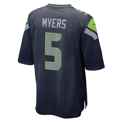 Jason Myers 5 Seattle Seahawks 2026 Super Bowl LX Game Jersey - College Navy