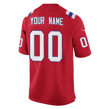New England Patriots YOUTH 2026 Super Bowl LX Custom Alternate Game Jersey - Red