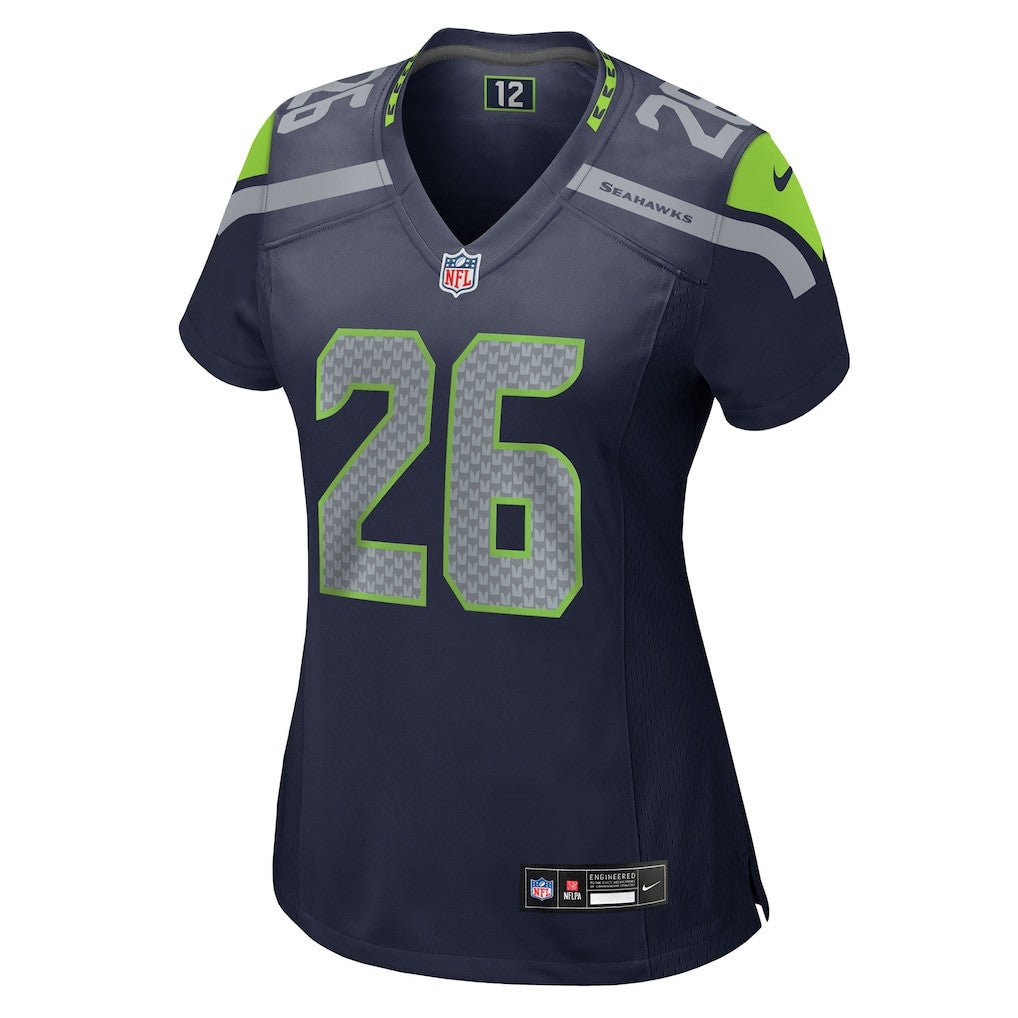 Zach Charbonnet 26 Seattle Seahawks 2026 Super Bowl LX - Women Navy Game Jersey