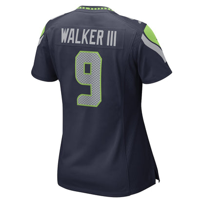 Kenneth Walker III 9 Seattle Seahawks 2026 Super Bowl LX - Women Navy Game Jersey