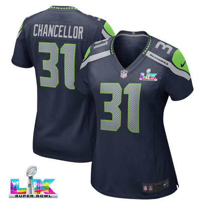 Kam Chancellor 31 Seattle Seahawks 2026 Super Bowl LX - Women Navy Game Jersey