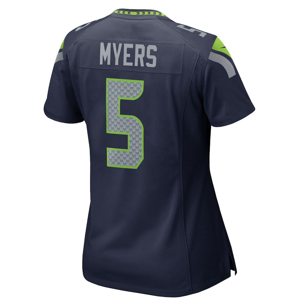 Jason Myers 5 Seattle Seahawks 2026 Super Bowl LX - Women Navy Game Jersey