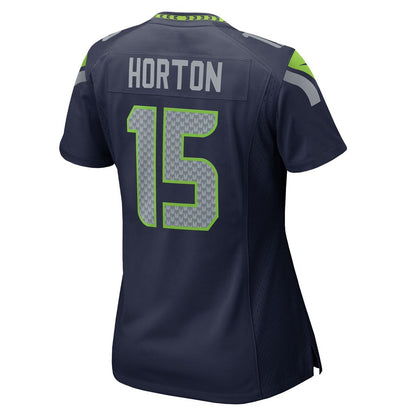 Tory Horton 15 Seattle Seahawks 2026 Super Bowl LX - Women Navy Game Jersey