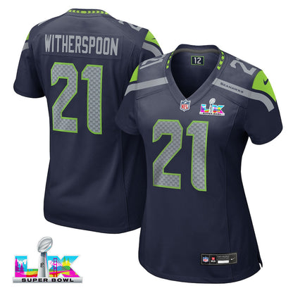 Devon Witherspoon 21 Seattle Seahawks 2026 Super Bowl LX - Women Navy Game Jersey