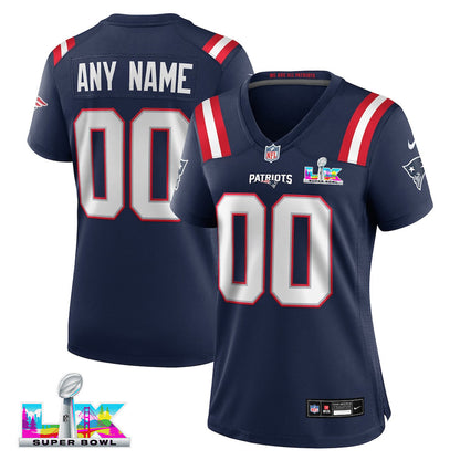 New England Patriots 2026 Super Bowl LX - Women's Custom Game Jersey - Navy