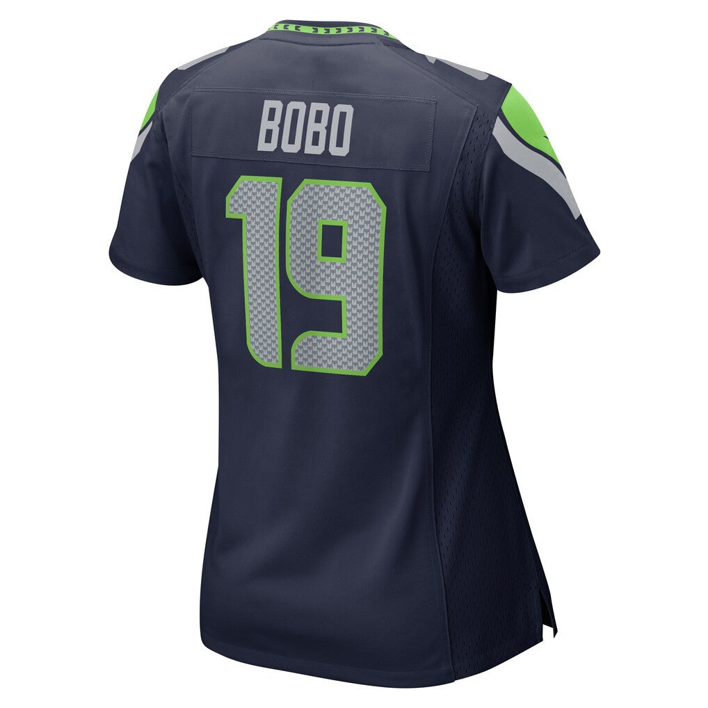 Jake Bobo 19 Seattle Seahawks 2026 Super Bowl LX - Women Game Jersey- Navy