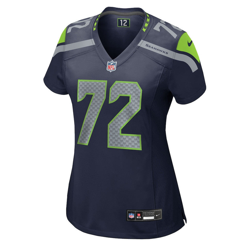 Abraham Lucas 72 Seattle Seahawks 2026 Super Bowl LX - Women Navy Game Jersey