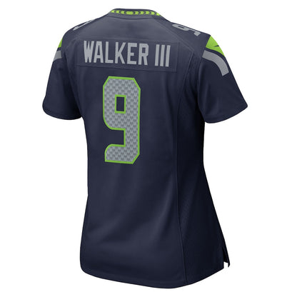 Kenneth Walker III 9 Seattle Seahawks 2026 Super Bowl LX - Women Game Jersey - Navy