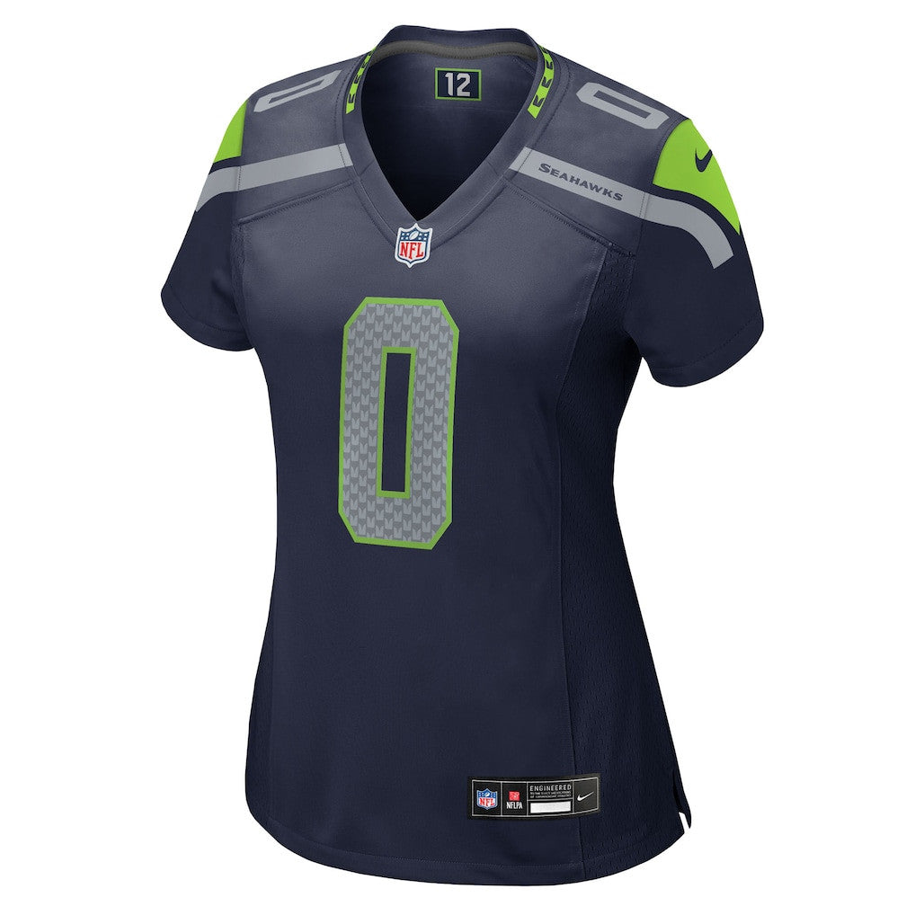 DeMarcus Lawrence 0 Seattle Seahawks 2026 Super Bowl LX - Women Navy Game Jersey
