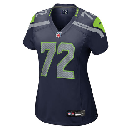 Abraham Lucas 72 Seattle Seahawks 2026 Super Bowl LX - Women Navy Game Jersey