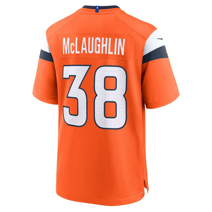 Jaleel McLaughlin 38 Denver Broncos 2026 Super Bowl LX - Orange Team Game Jersey