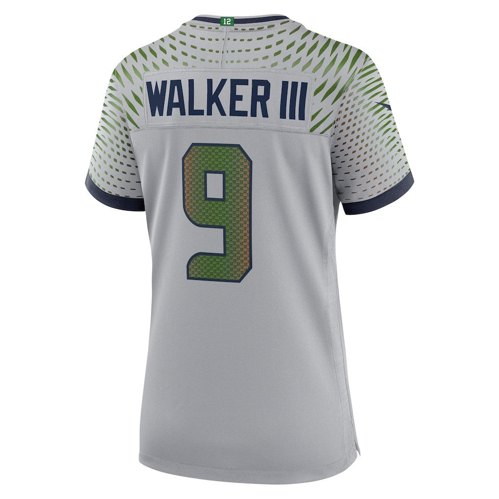 Kenneth Walker III 9 Seattle Seahawks 2026 Super Bowl LX - Women Rivalries Game Jersey - Wolf Gray
