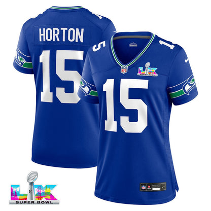 Tory Horton 15 Seattle Seahawks 2026 Super Bowl LX - Women Royal Player Jersey