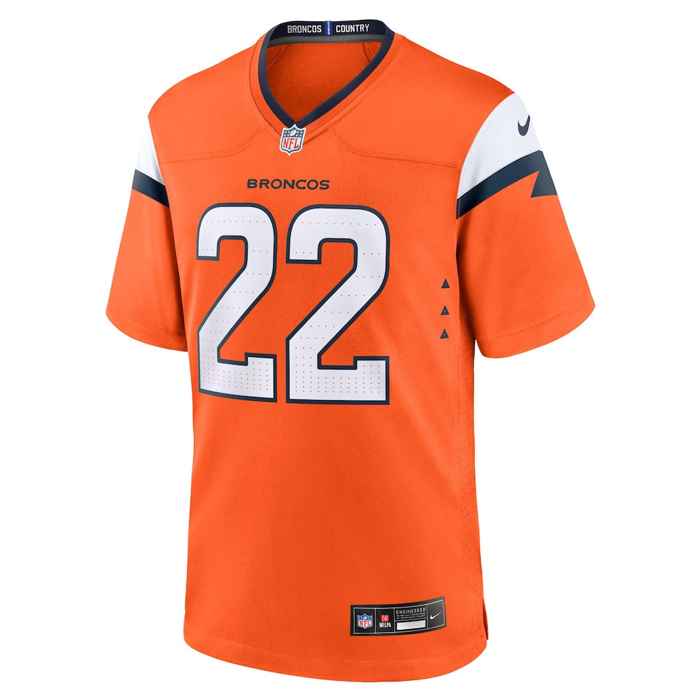 Brandon Jones 22 Denver Broncos 2026 Super Bowl LX - Orange Team Game Jersey