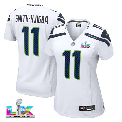 Jaxon Smith-Njigba 11 Seattle Seahawks 2026 Super Bowl LX - Women White Game Jersey