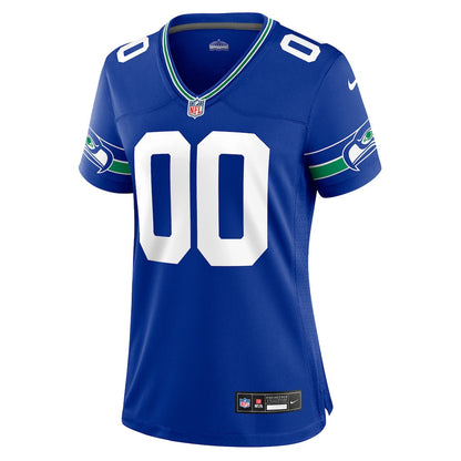 Seattle Seahawks 2026 Super Bowl LX - Women's Throwback Custom Jersey - Royal