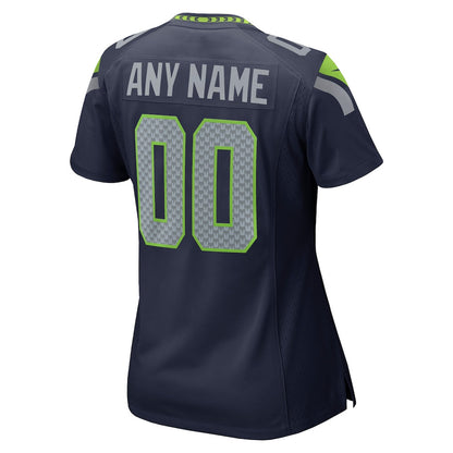Seattle Seahawks 2026 Super Bowl LX - Women's Custom Game Jersey - Navy