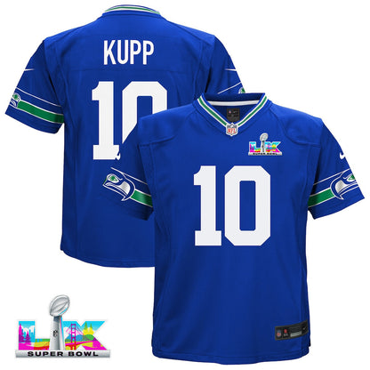 Cooper Kupp 10 Seattle Seahawks YOUTH 2026 Super Bowl LX - Royal Alternate Game Jersey