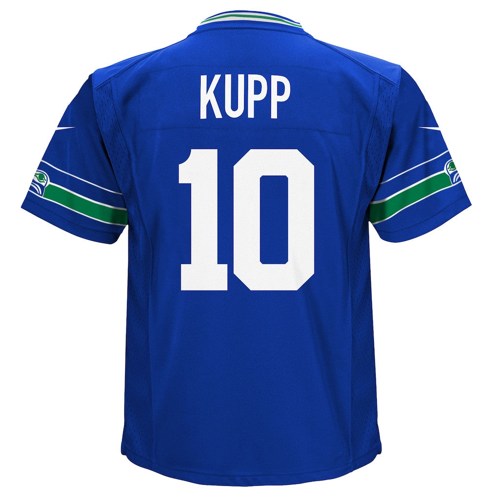 Cooper Kupp 10 Seattle Seahawks YOUTH 2026 Super Bowl LX - Royal Alternate Game Jersey
