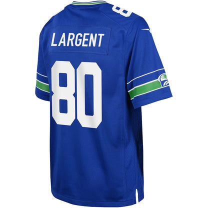 Steve Largent 80 Seattle Seahawks YOUTH 2026 Super Bowl LX - Royal Alternate Game Jersey