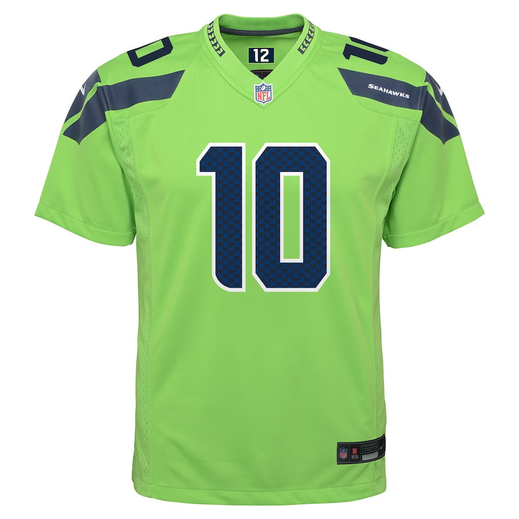 Seahawks Cooper 10 Seattle Seahawks YOUTH 2026 Super Bowl LX - Neon Green Game Jersey